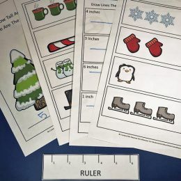 Free Winter Ruler Measurement Worksheets