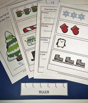 FREE Winter Ruler Measurement Worksheets