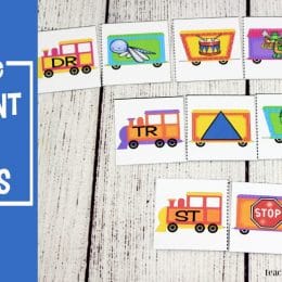 Free Consonant Blend Train Activity