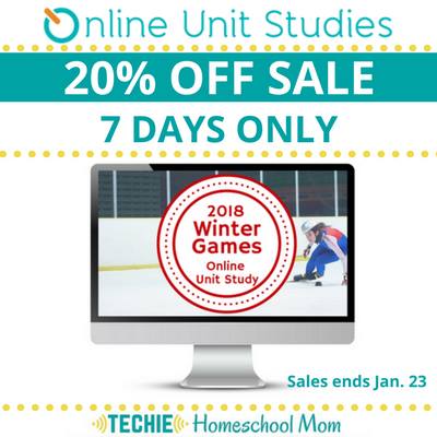 20% Off 2018 Winter Games Online Unit Study 