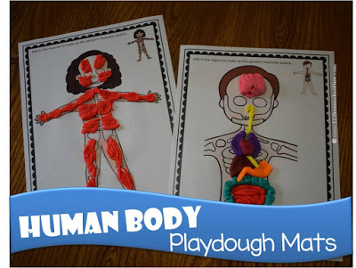 Human Body Anatomy Play-Dough Mats for Kids