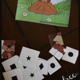 Free Groundhog Day Shapes Activity