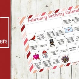 Free February Preschool Activity Calendar