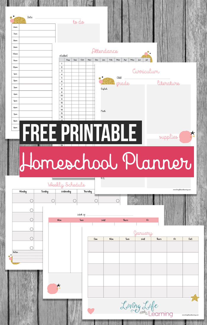 Free Printable Homeschool Planner Free Printable Homeschool Planner