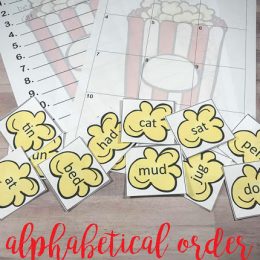 Free Popcorn Alphabetical Order Worksheets