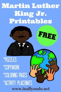 Martin Luther King, Jr. Printables