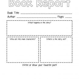 FREE MY BOOK REPORT PRINTABLE (Instant Download)