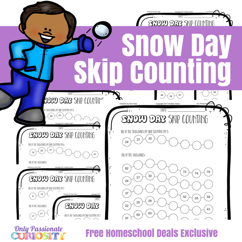 Free Winter Skip Counting Worksheets