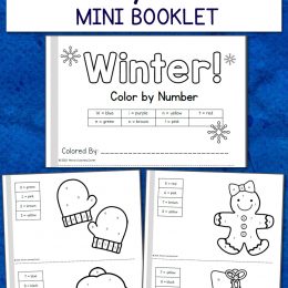 FREE WINTER COLOR BY NUMBER MINI BOOK (Instant Download)