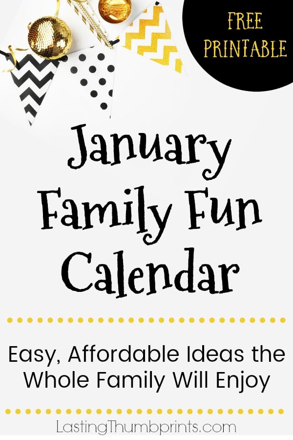 Free January Family Fun Calendar