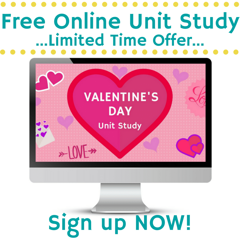 Free Valentine's Day Online Unit Study