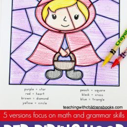 Free Little Red Riding Hood Color-by-Code Printable