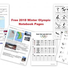 Free Winter Olympics Notebooking Pages