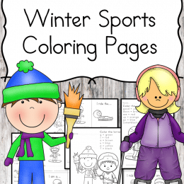 Free Winter Sports Educational Coloring Pages