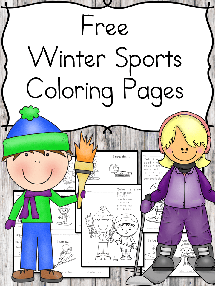 Free Winter Sports Educational Coloring Pages