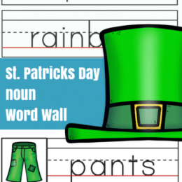 Free St. Patrick's Day Noun Word Wall Printables