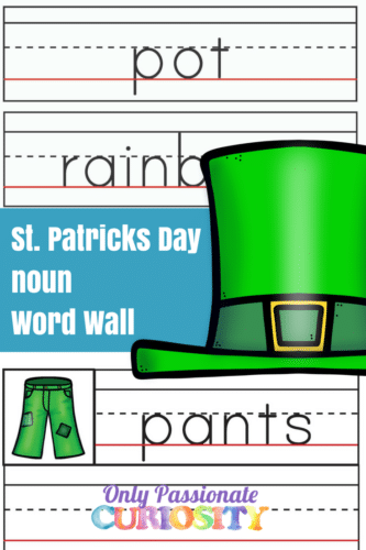 Free St. Patrick's Day Noun Word Wall Printables