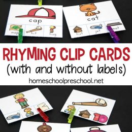 Free Rhyming Clip Cards