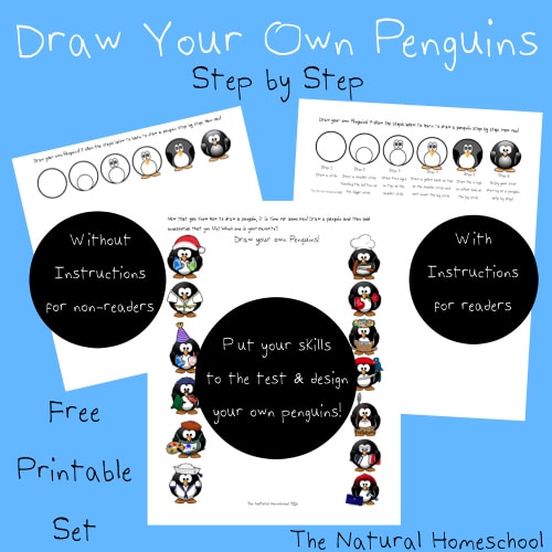 Free Draw Your Own Penguin Printable