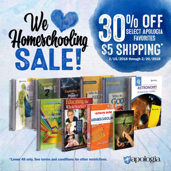 We Love Homeschooling Sale at Apologia - 30% Off Select Resources!