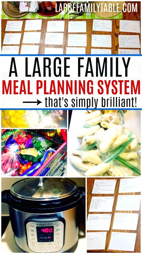 A Large Family Meal Planning System That's Simply Brilliant