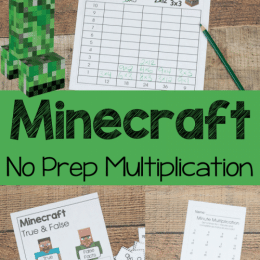 Free Minecraft Multiplication Worksheets