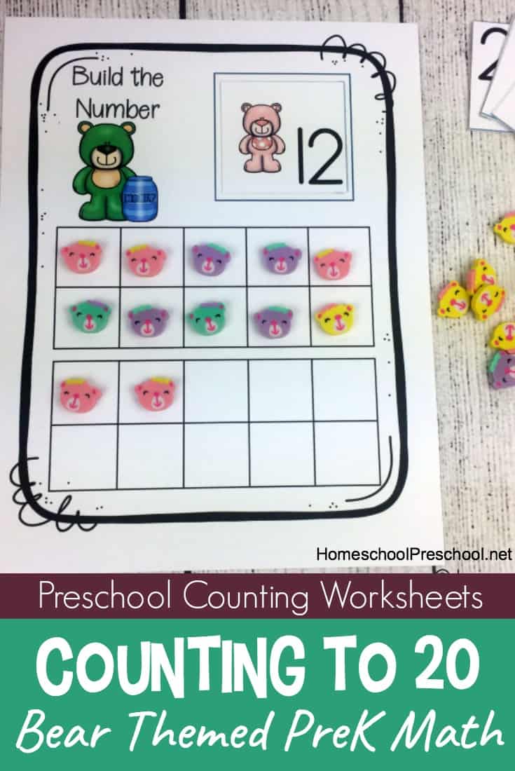 Free Preschool Bear Counting Printables