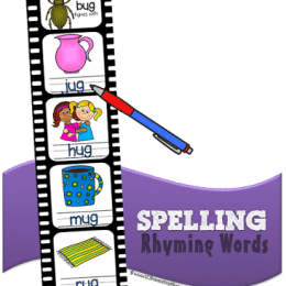 Free Rhyming Words Spelling Strips