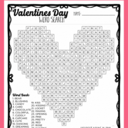 FREE Valentine's Day Parts of Speech Word Search