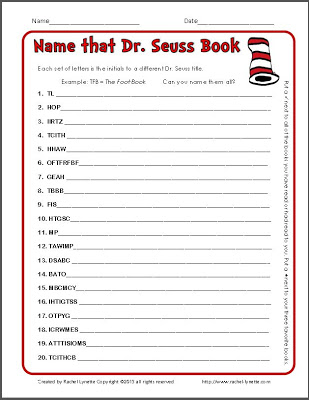 FREE List of Dr. Seuss Activities and Printables: Cat in the Hat + More!