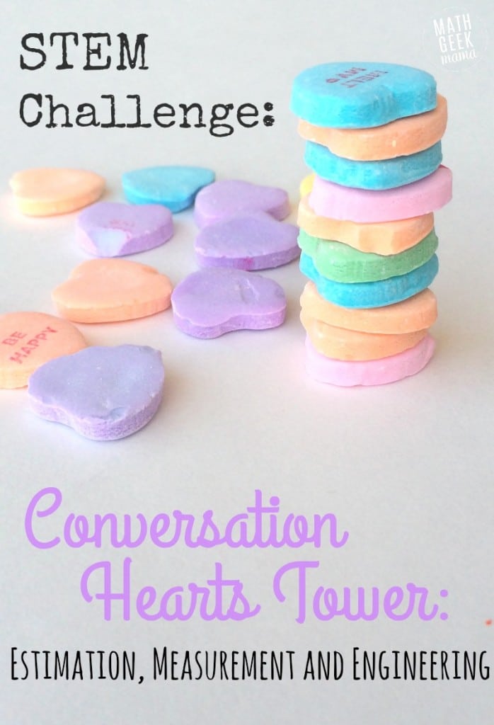 Build a Conversation Heart Tower STEM Activity