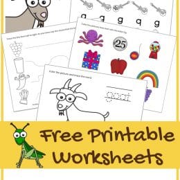 FREE LETTER G PRESCHOOL WORKSHEETS (Instant Download)