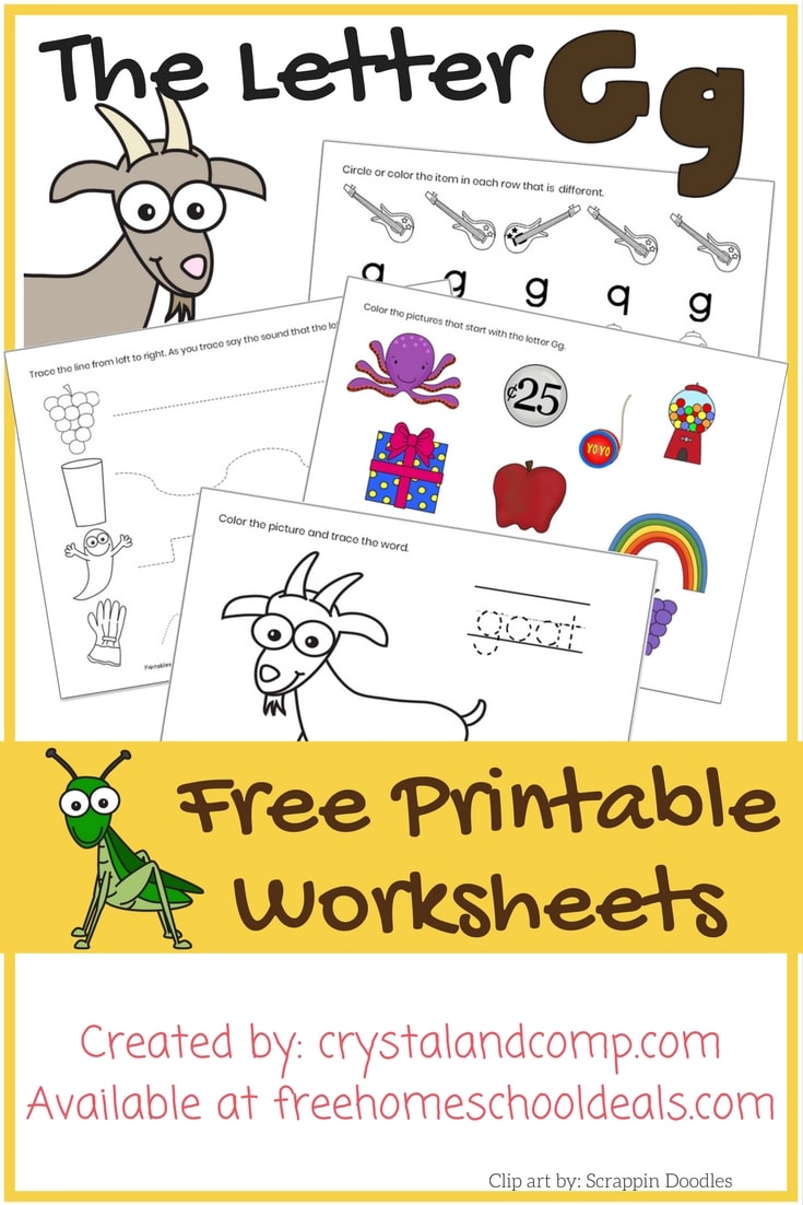 FREE LETTER G PRESCHOOL WORKSHEETS (Instant Download)