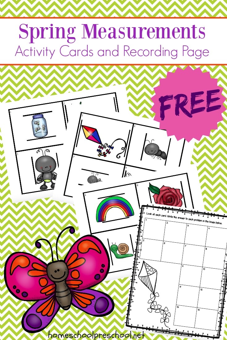 Free Spring Measurement Activity Cards