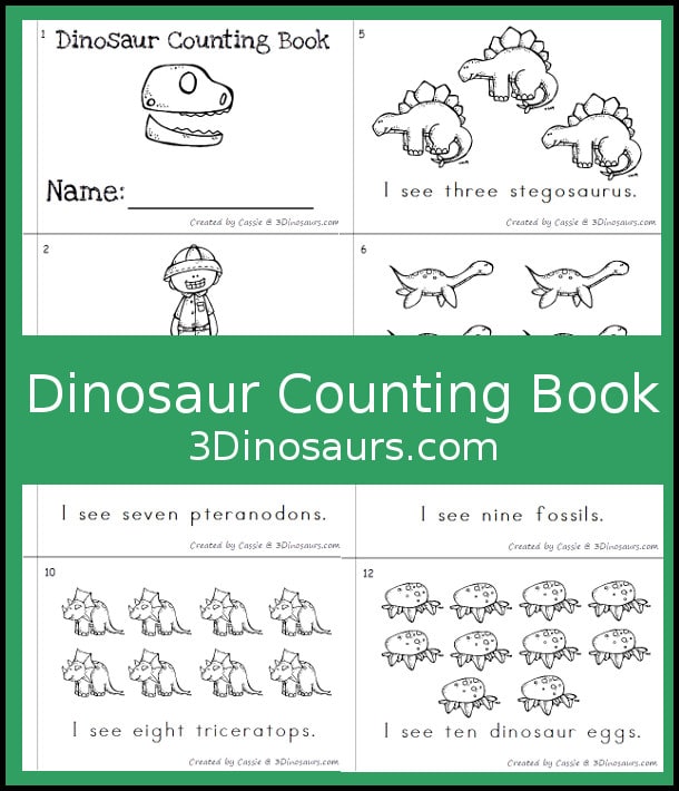 Free Dinosaur Counting Book