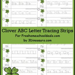 FREE CLOVER ABC TRACING STRIPS (Instant Download)