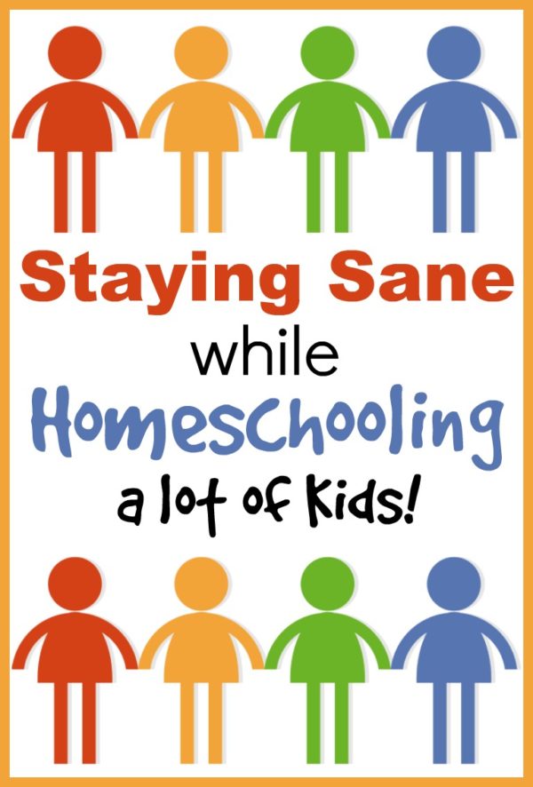 How to Stay Sane While Homeschooling a lot of Kids