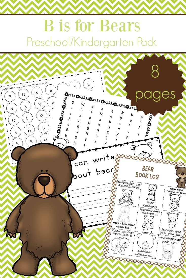 FREE B IS FOR BEAR PRINTABLE PACK (Instant Download)