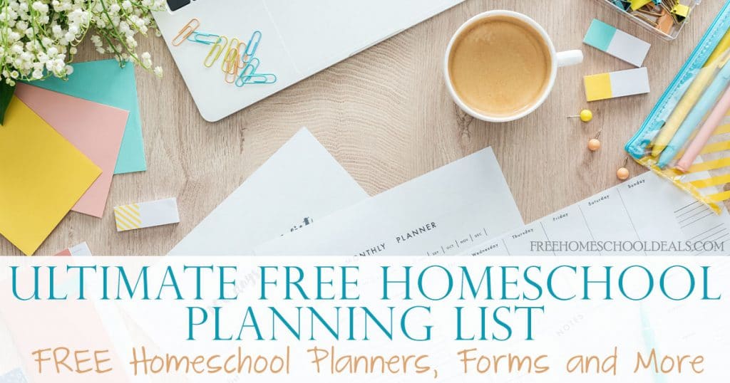 Planning your homeschool is half the battle. And it always helps to have a wonderful planning list, forms and everything ready at your fingertips. But you don't have to spend a ton of money! In fact, you can find amazing FREE options! #freehomeschooldeals #homeschooling #homeschoolers #homeschoolplanner