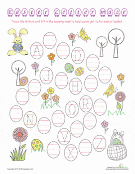 Easter Alphabet Maze