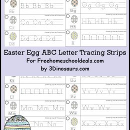 FREE EASTER EGG ABC TRACING STRIPS (Instant Download)