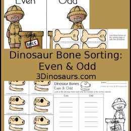 Free Dinosaur Even & Odd Number Sorting Printables