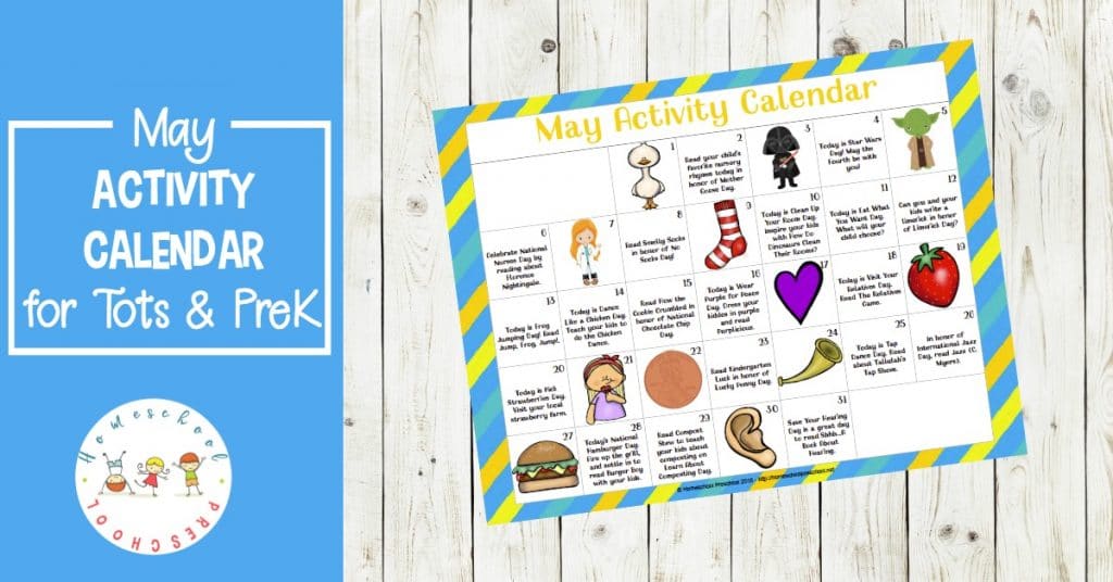 Free May Preschool Activity Calendar