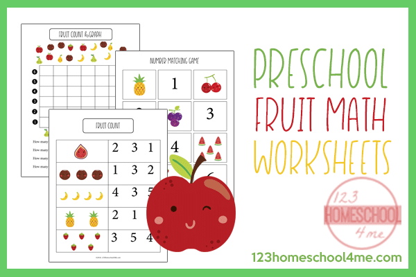 Free Fruit Preschool Math Worksheets