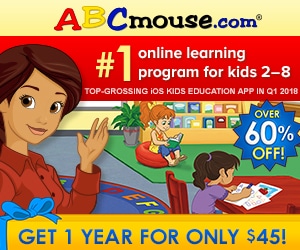 ABC Mouse 1 Year Membership Only $45 - Limited Time! (63% Off!)