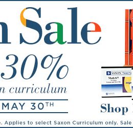 30% Off Saxon Math Curriculum