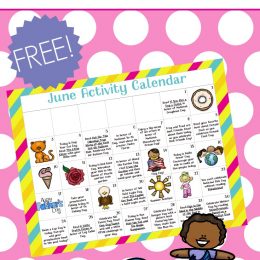 Free June Activity Calendar for Preschoolers