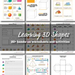 Free 3-D Shapes Worksheets