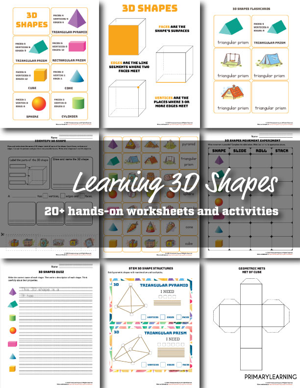 Free 3-D Shapes Worksheets