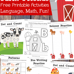 Free Farm Friends Preschool Activity Pack